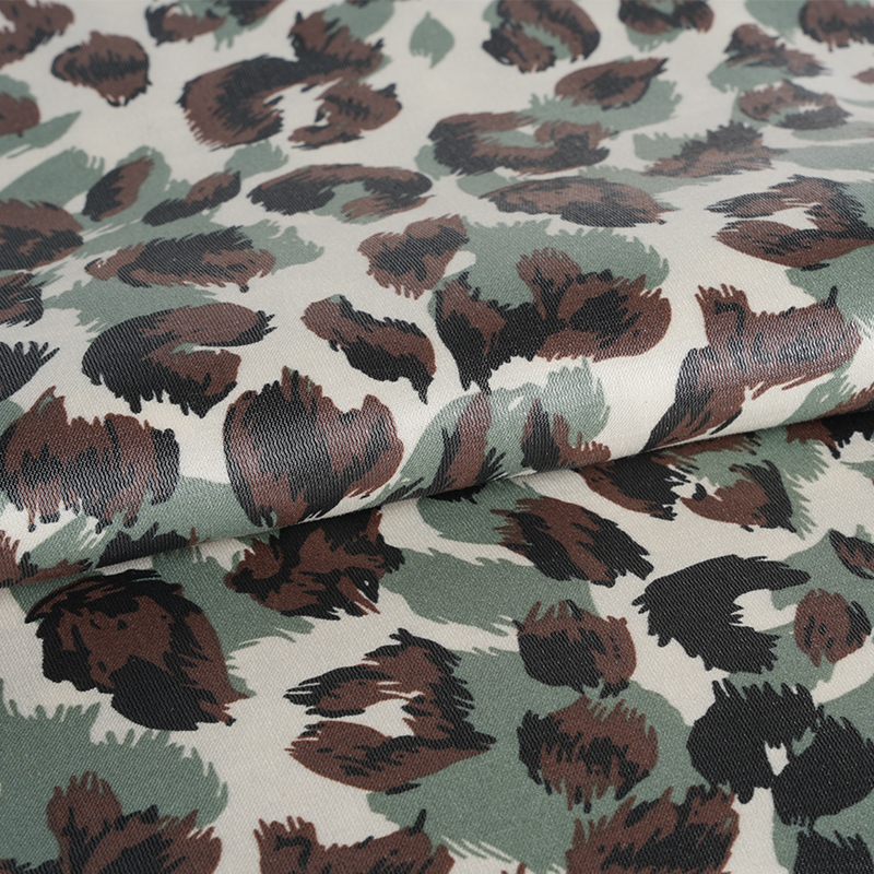 20D*21S zahuštěná zlatá bavlněná tříbarevná tkanina s leopardím potiskem