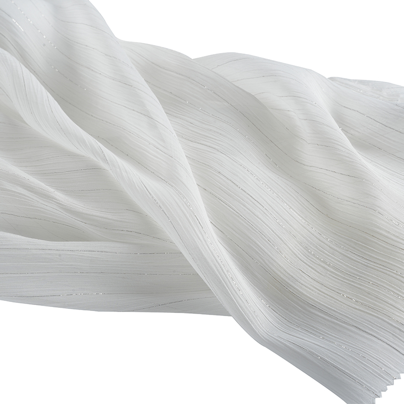 75D Silver Silk Chiffon Crepe