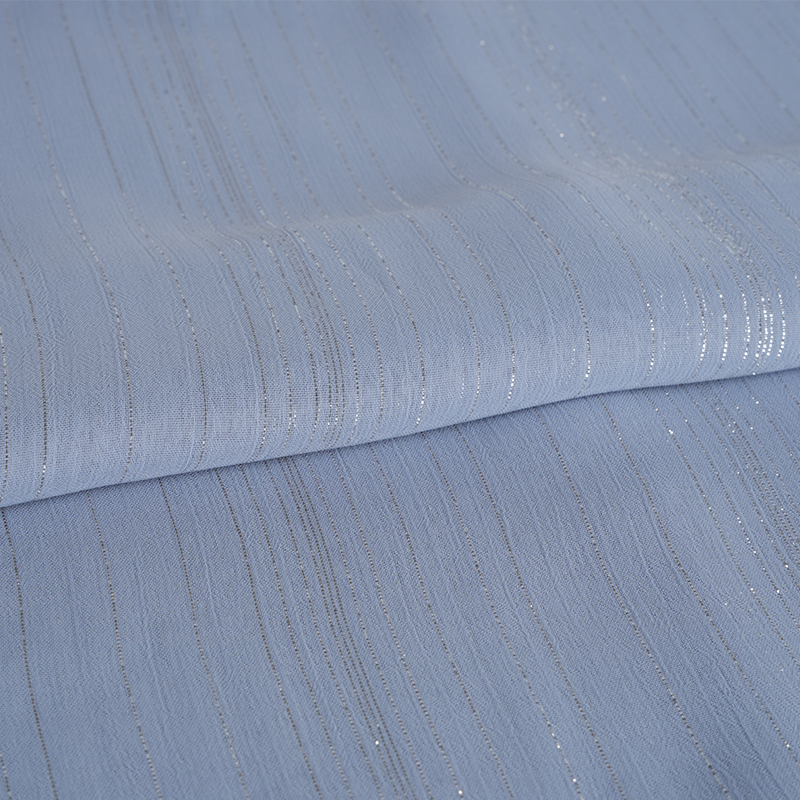 75D nepravidelný stříbrný hedvábný šifonový krep