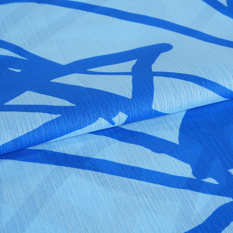 Krepová tkanina BD2503 75D Dream Space s šifonovým potiskem