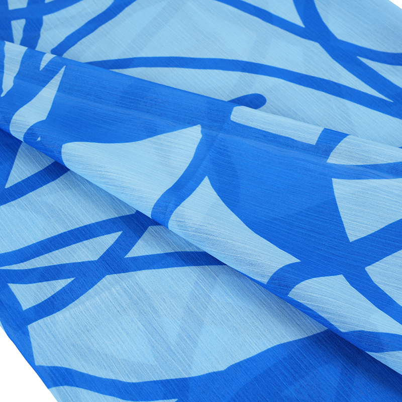 Krepová tkanina BD2503 75D Dream Space s šifonovým potiskem