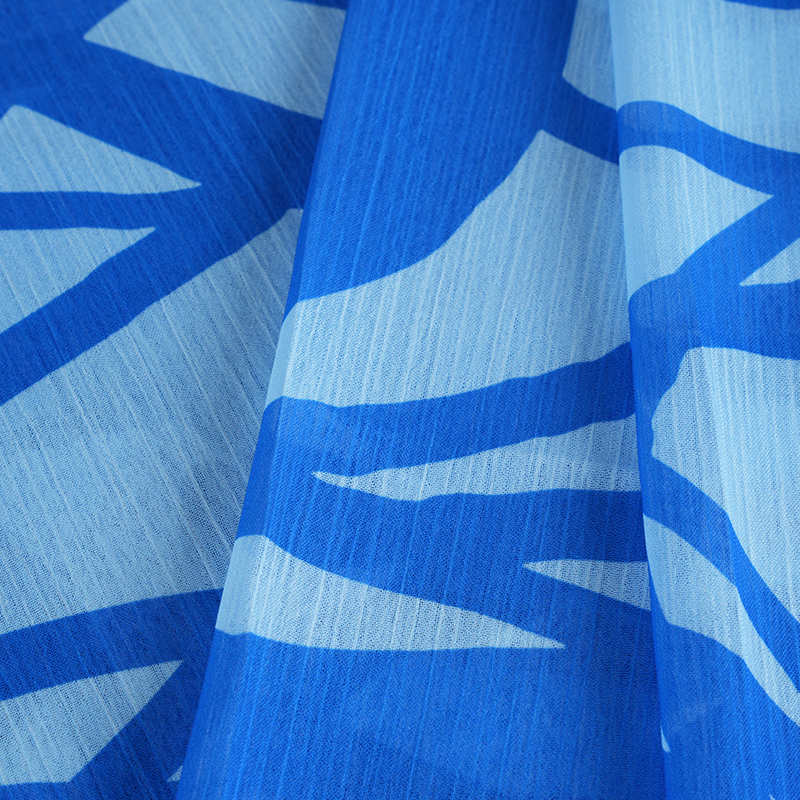 Krepová tkanina BD2503 75D Dream Space s šifonovým potiskem