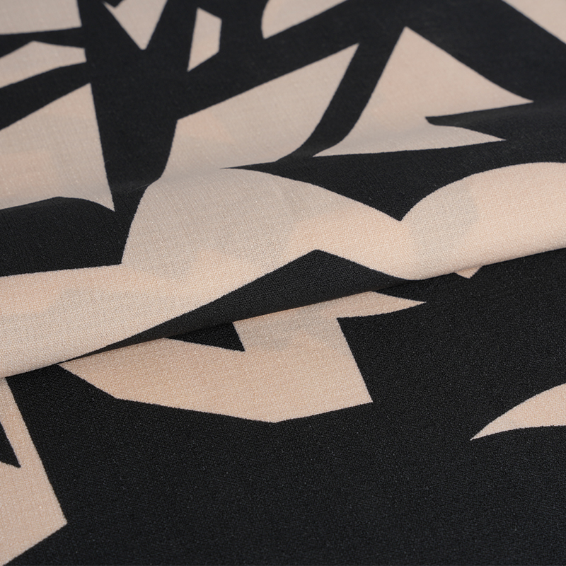 5068 Linglong Konopná růžová a černá potisková látka