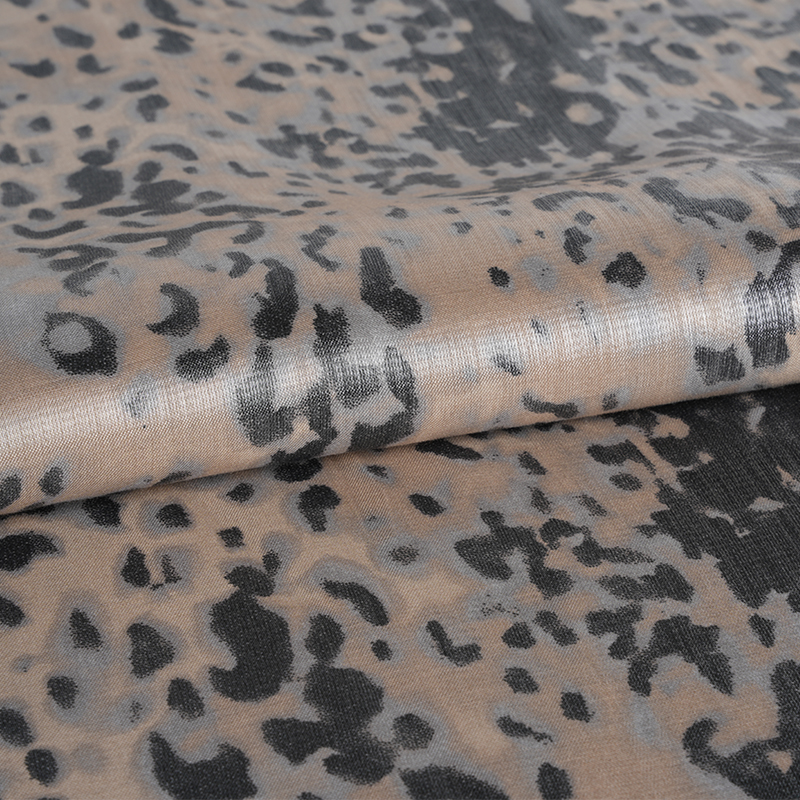 20d*21s zahuštěná zlatá bavlněná látka s malým leopardím potiskem