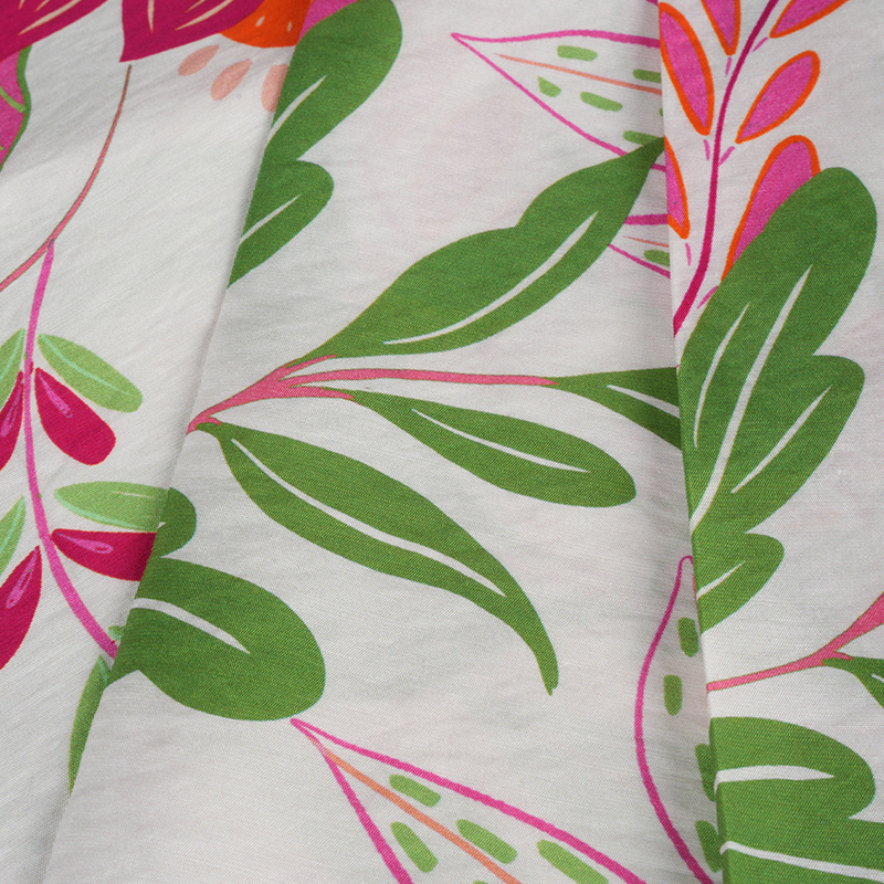 Rn Pololesklý Plain Bird Of Paradise Print Fabric