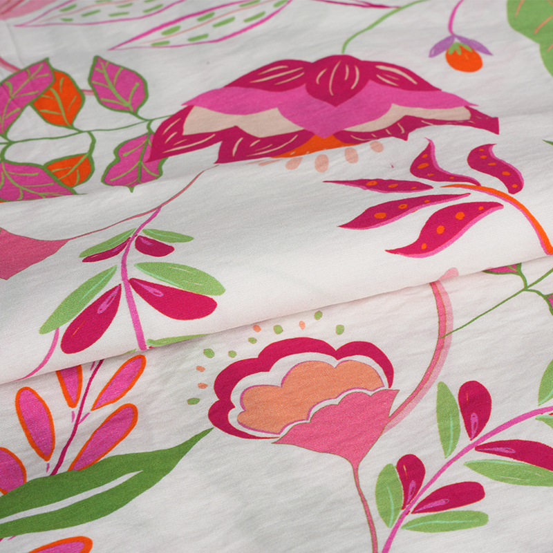 Rn Pololesklý Plain Bird Of Paradise Print Fabric
