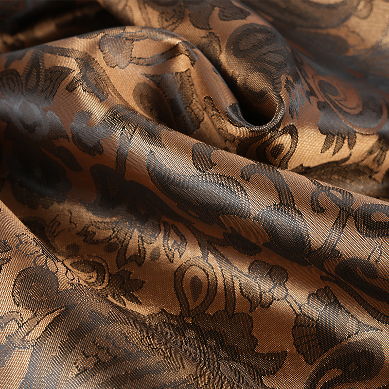 Polyesterový žakár s vroubkovaným květem