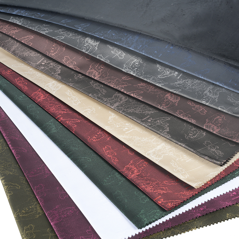 Polyester kationtové anglické logo Mapa Jacquard