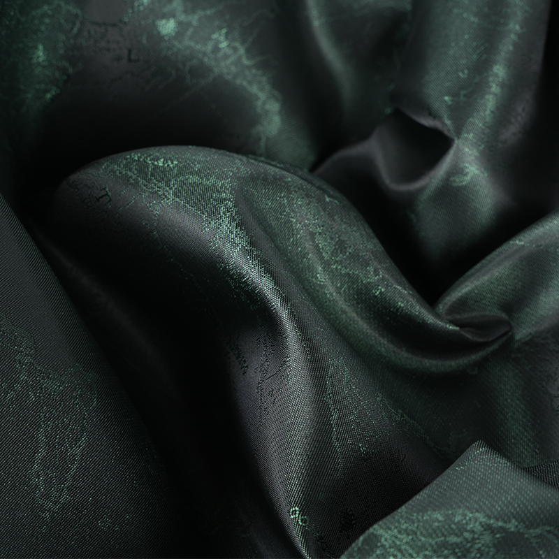 Polyester kationtové anglické logo Mapa Jacquard