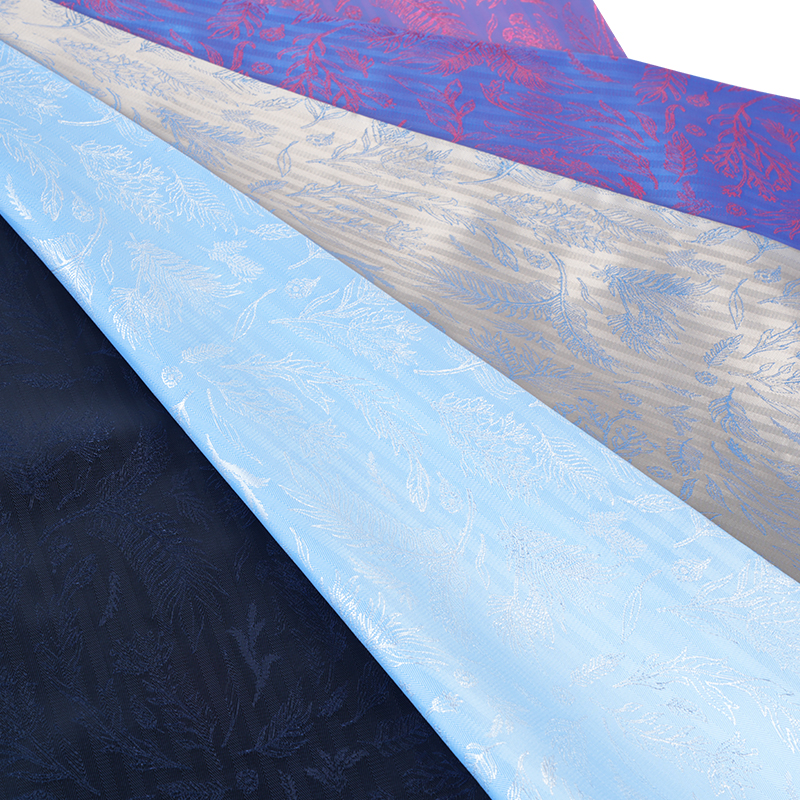 PV červená košile Leaf Jacquard Fabric