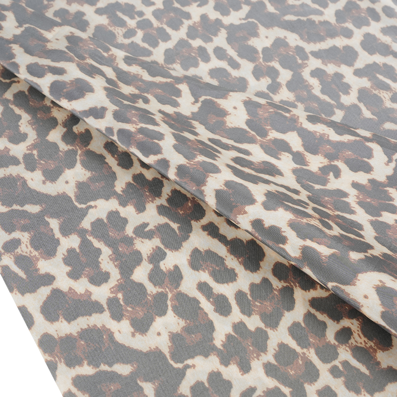 PV Plain Leopard Print Fabric