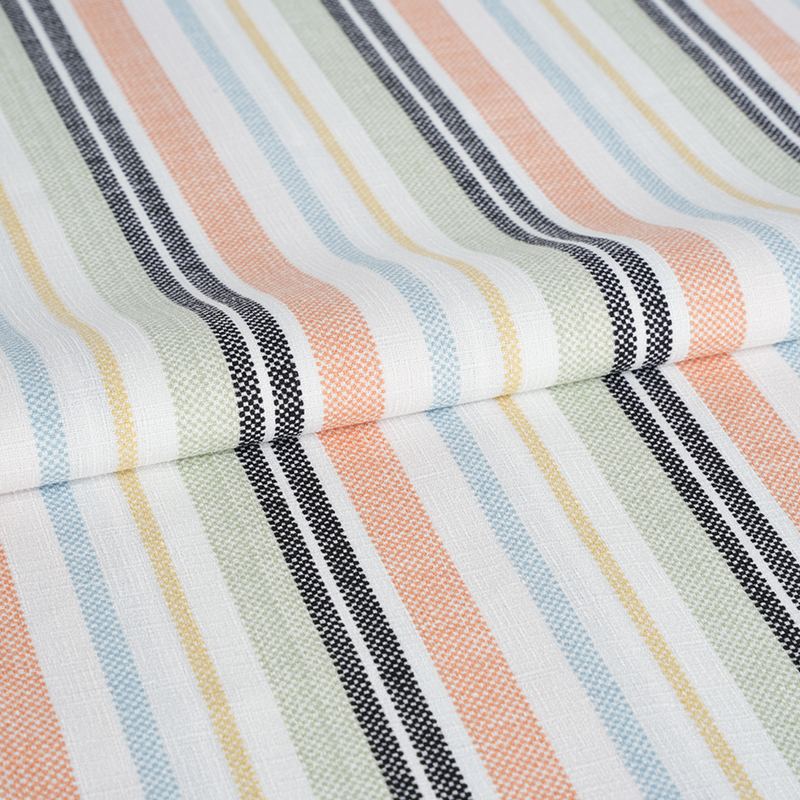 Tkanina 75D False Twist Silk Bamboo Orchid Orange and Black Stripe Printing Látka