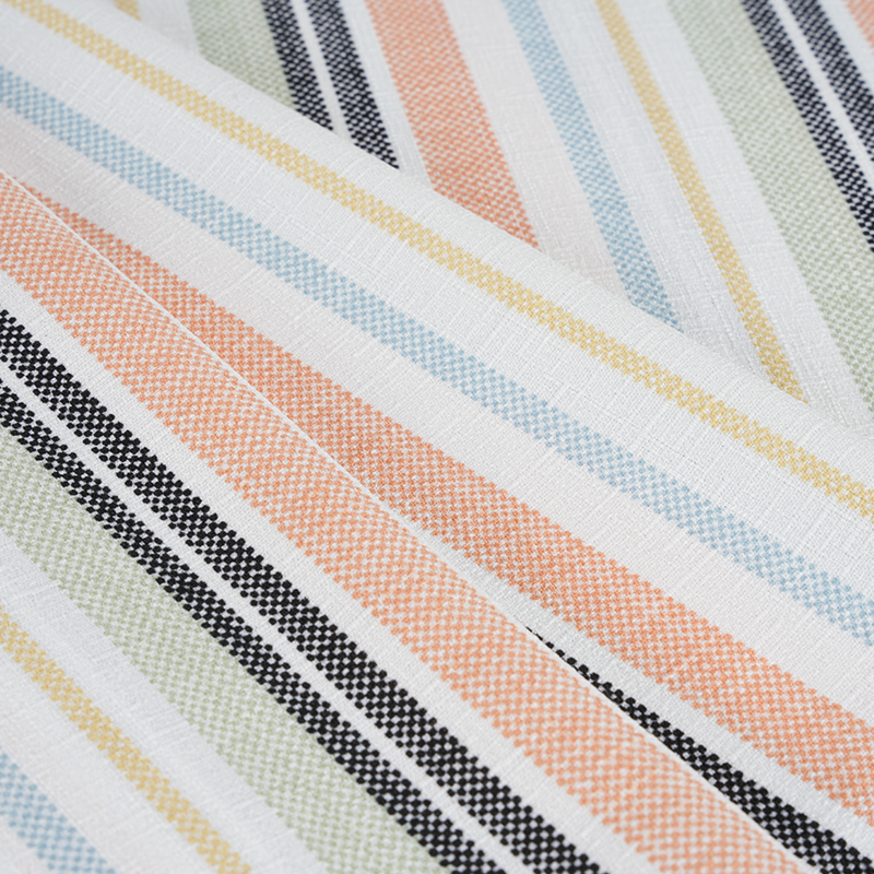 Tkanina 75D False Twist Silk Bamboo Orchid Orange and Black Stripe Printing Látka